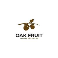 Creative oak fruit logo design vector concept illustration idea