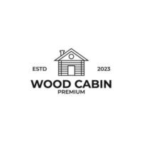 Creative vintage home wood cabin logo design illustration idea vector