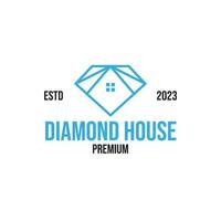 Creative diamond house logo suitable for company design vector illustration idea