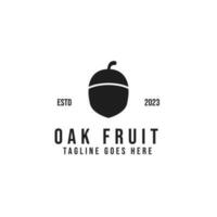 Creative oak fruit logo design vector concept illustration idea