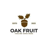 Creative oak fruit logo design vector concept illustration idea