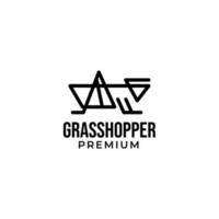 Creative geometric grasshopper logo design vector concept illustration idea