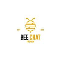 Creative bee chat logo design vector concept illustration idea