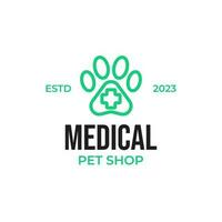 creativo médico mascota tienda logo diseño vector concepto ilustración idea