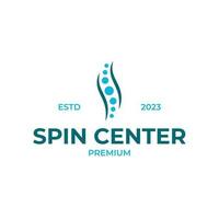 Creative spine center logo design vector illustration idea