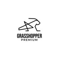 Creative geometric grasshopper logo design vector concept illustration idea