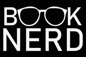 libro nerd gracioso libro amante camiseta diseño vector