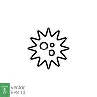 Mold icon. Simple outline style. Microbes, bacteria, microorganism, organism particle, germs, virus concept. Thin line symbol. Vector illustration isolated on white background. EPS 10.