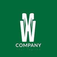 The logo template featuring the letters M and W is suitable for all types of businesses vector