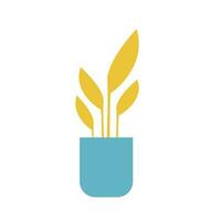 houseplant in pot icon vector illustration design graphic flat and retro style