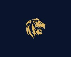 Roaring Lion king Logo Icon Design  Vector Concept Template.