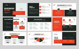 Busines presentation slide editable template vector