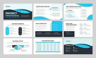 Project proposal Template or proposal presentation template design. vector