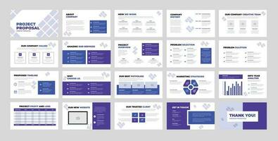 project proposal presentation layout design. vector