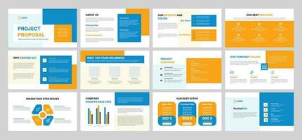 Project proposal presentation. Business presentation slide design. vector