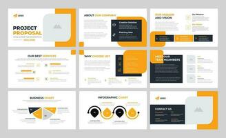 project proposal presentation, business proposal presentation design. vector