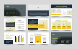 project proposal presentation slide editable layout design. vector