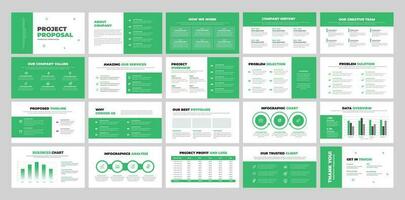 project proposal presentation template. vector