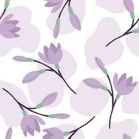 Trendy Purple Flower seamless patterns. Cool abstract and floral design. For fashion fabrics, kids clothes, home decor, quilting, T-shirts, cards and templates, scrapbook and other digital needs vector