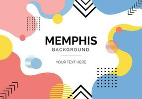 Colorful geometric background template banner and Memphis Design with Modern unique shape vector