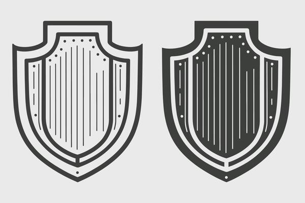 Shield vector, Shield outline style line art,  medieval shield, Royal shield, heraldic shield, Heraldic ornamental shields collection