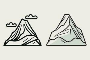 Mountain vector, Mountain silhouette, assorted mountain tree vector, Hand drawn mountain vector, mountain icon illustrations vector