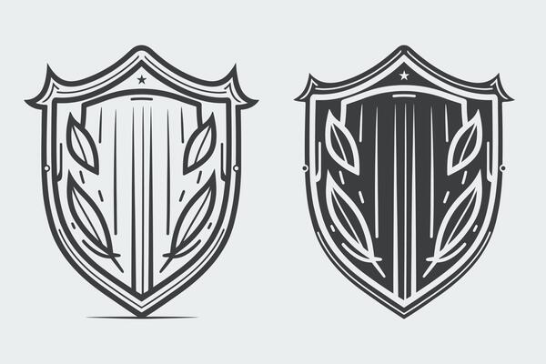 Shield vector, Shield outline style line art,  medieval shield, Royal shield, heraldic shield, Heraldic ornamental shields collection