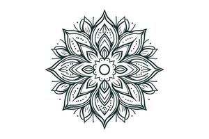 Design Mandala in Black. Mandala Design of a circle for henna, mehndi, tattoos, or decoration. ethnically oriental decorative ornament vector