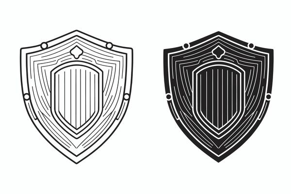 Shield vector, Shield outline style line art,  medieval shield, Royal shield, heraldic shield, Heraldic ornamental shields collection