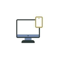 Computer Mobile Responsive Icon vector