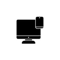 Computer Mobile Responsive Icon vector