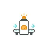 Assembly Line Conveyer Automation Icon vector