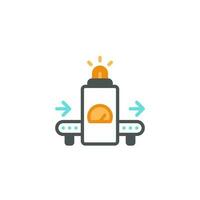 Assembly Line Conveyer Automation Icon vector