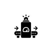 Assembly Line Conveyer Automation Icon vector