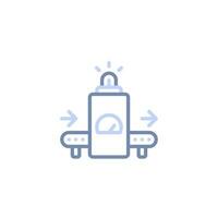 Assembly Line Conveyer Automation Icon vector