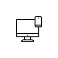 Computer Mobile Responsive Icon vector