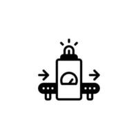 Assembly Line Conveyer Automation Icon vector