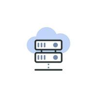 Cloud Server Database Icon vector