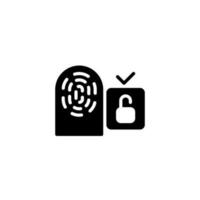 Finger Fingerprint Lock Icon vector