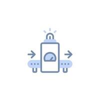 Assembly Line Conveyer Automation Icon vector