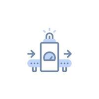 Assembly Line Conveyer Automation Icon vector