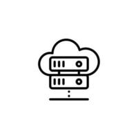 Cloud Server Database Icon vector