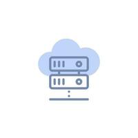 Cloud Server Database Icon vector