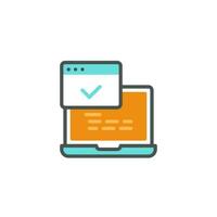 Coding Frontend Laptop Icon vector