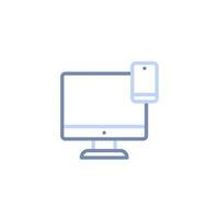 Computer Mobile Responsive Icon vector