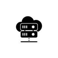 nube servidor base de datos icono vector