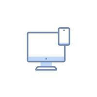 Computer Mobile Responsive Icon vector