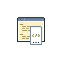 Code Mobile Research Icon vector