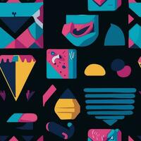 Geometric Retro Pop Art Pattern trendy and stylish design that is perfect for a variety of promotional materials. Our collection of different hand-drawn shapes and textures vector