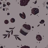 Pattern World Chocolate Day in style with some trendy designs, Our collection of different hand-drawn shapes and textures are perfect for promotional materials, t-shirts, bed sheets, and legging vector